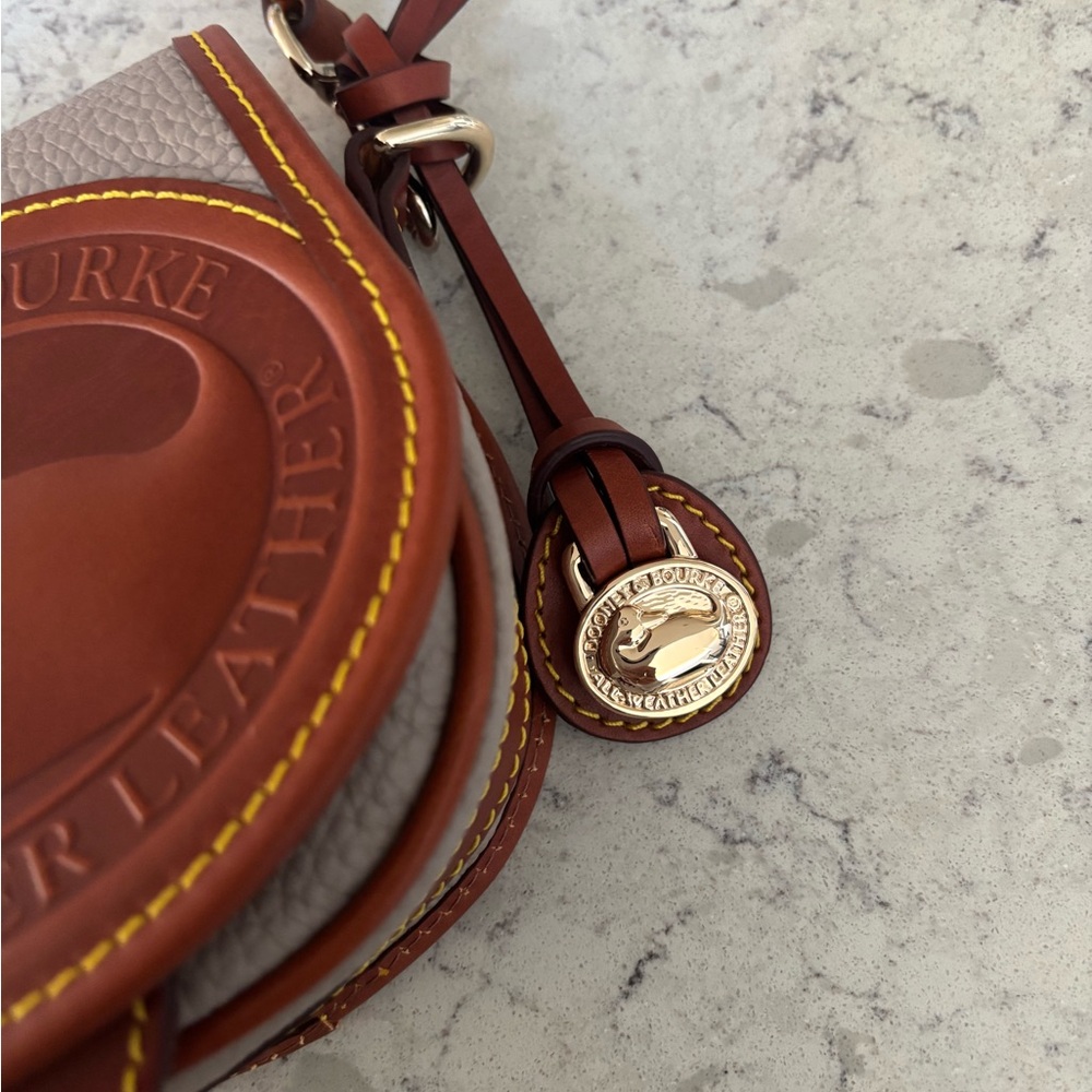 Dooney & Bourke All Weather Leather 2 Duck Bag Taupe - Picture 9 of 16